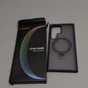 TORRAS 360Spin Magnetic Stand for Samsung Galaxy S24 Ultra Case, Compatible with Magsafe, Shockproof Military Grade Protective Slim Galaxy S24 Ultra Phone Case with Kickstand & Ring Holder, Purple