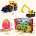 CUTE STONE 12 Pack Small Alloy Construction Truck Toy Kids, Boys