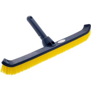 18" Swimming Pool Cleaning Brush with Curved Edge Design - Heavy-Duty Bristles for Inground/Above Ground Pools -Compatible with Standard Telescopic Poles (Pole Sold Separately)