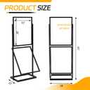 Gisafai 1 Pcs Sign Holder Floor Stand 2 Tier Heavy Duty Poster Stand for Display 22×28 Inch Slide-in Double Sided Banner Standing for Outdoor Indoor Business Store Advertising Wedding