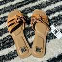 SM New York Tan Sandals with Woven Straps,  Size 10, Brown