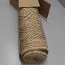 CAMILSON Easy Jute Rug 4x6, Indoor Outdoor Natural Color Fiber Area Rugs for Living Room Patio and Bedroom Rug Herringbone Seagrass Woven Design Easy-Cleaning, Washable Outside Carpet Alfombras 4 x 6
