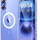 TAURI 3 in 1 for iPhone 16 Case, Compatible with MagSafe [Anti-Yellowing] with 2X Screen Protectors, Military-Grade Protection, Shockproof Slim Magnetic Phone Case for iPhone 16 6.1", Clear