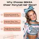 SEIKEA Cheer Ponytail Hair Piece, 14" Curly Cheerleader Hairpiece Ponytail Extension for Cheerleader Competition, Dance Blonde