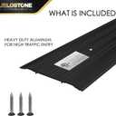 5''W x 1/4''H x 36''L - Commercial Aluminum Door Threshold(Matte Black Anodized)- Door Saddle- ADA accessible Barrier Free- Fire Rated- Door Thresholds for Exterior Doors, B303A