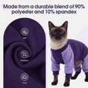 DENTRUN Cat Recovery Suit with Legs - Shedding Control & Anti-Licking Onesie, Stretchy Surgical Recovery Suit Cute Cat Clothes Indoor Soft Material for Comfort and Warmth for Pets, M