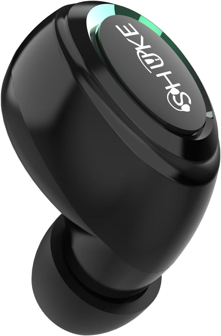 Single Wireless Bluetooth Earbud with Mic, Lightweight in-Ear Headset for Android, iOS & Laptop, Ideal for Office, Driving, Students, Supermarket & Restaurant Staff (Black)