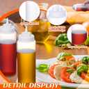 24 Pcs 32 oz Squeeze Bottle Large Plastic Wide Mouth Squeeze Bottles for Condiment Sauces Chocolate Ketchup Mustard BBQ Grill Restaurant (Clear)