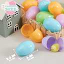 JOYIN 3.15" Pastel Easter Eggs, 100PCS Large Plastic Eggs, Empty Colorful Fillable Eggshells for Easter Hunt, Party Favor, Basket Stuffers Filler, Classroom Prize Supplies