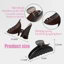 Hair Claw Clip for Women, 5 Inch Large Nonslip Claw Clip, Strong Hold for Medium Hair, Comfortable No-Pull, For Half-Up & French Twist, Fashion Hair Accessory Gift