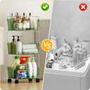 Delamu 3-Tier Metal Rolling Cart for Kitchen, Bathroom, Office  Plastic Utility Storage Carts with Wheels  Ideal for Small Spaces, Pantry, Classroom, Workshop Organization and Storage, Green