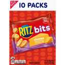 RITZ Bits Cheese Sandwich Crackers, Lunch Snacks, 10 Snack Packs (EXP 05/19/26)