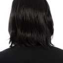 ALLAURA Compatible with John Wick Wig  Black Hitman Wig for Men, Tieable into Ponytail  Assassin, Keanu, Vincent Vega, Farquaad, Vampire Cosplay  90s Action Movie Halloween Costume Hairpiece