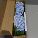 4pcs 21" Faux Blue Hydrangeas Artificial Flowers, Real Touch Silk Hydrangea Flowers with Stems for Bridal Wedding Bouquet Party Home Decor