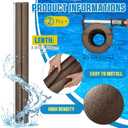 Hanaive 6 Pcs Jumbo Pool Foam Noodles Bulk 40 Inch x 4.1 Inch Large Swimming Noodles Tube Hollow Core Swim Noodle for Floating Craft Projects Pre Slit Clamp Protection Padding Bumper (Brown)