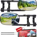 Extended Towing Mirrors, Universal Clip-On Side Mirror Extensions for Pickups, RVs, and Trailers, Tow Mirrors with Extenders (Model HA968)