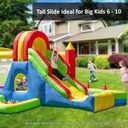 HuaKastro Large Bounce House for Big Kids Inflatable Playground with Tall Slide, Climbing Wall, Water Pool, Bouncy Ball Pit, Tunnel, Ring Toss Cones, Perfect for Backyard Party Family Gatherings