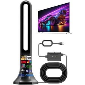 2025 TV Antenna for Smart and Old TVs, Upgraded Full 360 Signal Reception Digital Antenna for Local Channels, HD Antenna Support 4K 1080p with Signal Booster Digital HD Indoor & Outdoor