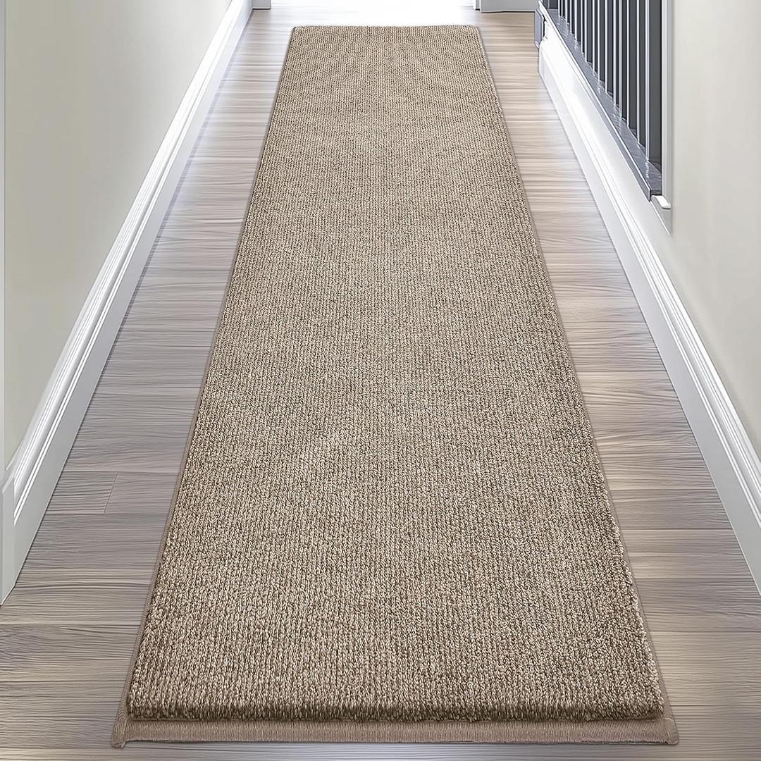 Washable Runner Rug 24" x 96" Rectangular, Non Slip Absorbent Indoor Entryway Rug for Floor, Laundry, Hallway, Bedroom (Roll Packing)