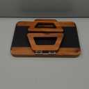 Tinamo Acacia Wood Sofa Armrest Tray with Phone Holder - Large Sofa Arm Tray Table Clip - Couch Arm Table for Wide Couches - Wooden Side Tables for Small Spaces for Eating and Drink(13.8" x 9.5" x 1")