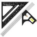 Mr. Pen- Rafter Square and Combination Square Tool Set, Black, 7" Square, 12" Aluminum Carpenter Square, Framing Square, Square Tool, Woodworking Square, Combo Square, 7 Inch
