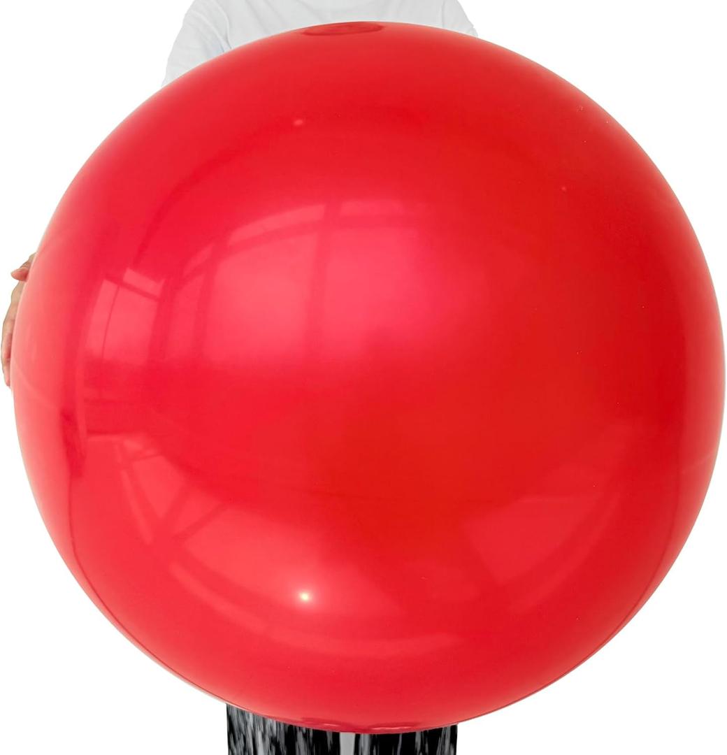 36 Inch Red Balloons - Giant Balloons Jumbo Red Latex Balloon for Garland or Arch Extra Large Round Balloon for Valentine's Day Anniversary Engagement Wedding Birthday Party Decorations (4Pcs)