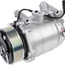 AC Compressor for 2007-2014 Honda CR-V 2.4L (for EX/EX-L/LX Models Only)/ 2012-2015 Civic 2.4L(Only for Si Models), for 2007-2012 RDX 2.3L, Replace for 38810RX0A01 38810RWCA03 38810RZYA01