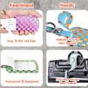 Luggage Tags for Suitcases Travel Accessories: Leather Luggage Tag 3 Pack TSA Approved Airplane Travel Essentials for Women, Bag Tags for Luggage Long Flight Must Haves Travels Gift Airport Essentials
