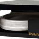 Libreshine 8-10 Inch Black Paper Plate Holder Dispenser, Stackable Bamboo Organizer for Disposable Plates, Bowls & Air Fryer Liners, Space-Saving Cabinet/Countertop Storage for Kitchen, Pantry, Camper