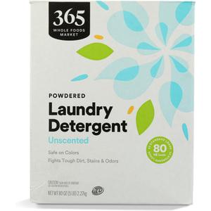 365 by Whole Foods Market, Powdered Laundry Detergent, Unscented, 80 HE Loads, 80 Ounce