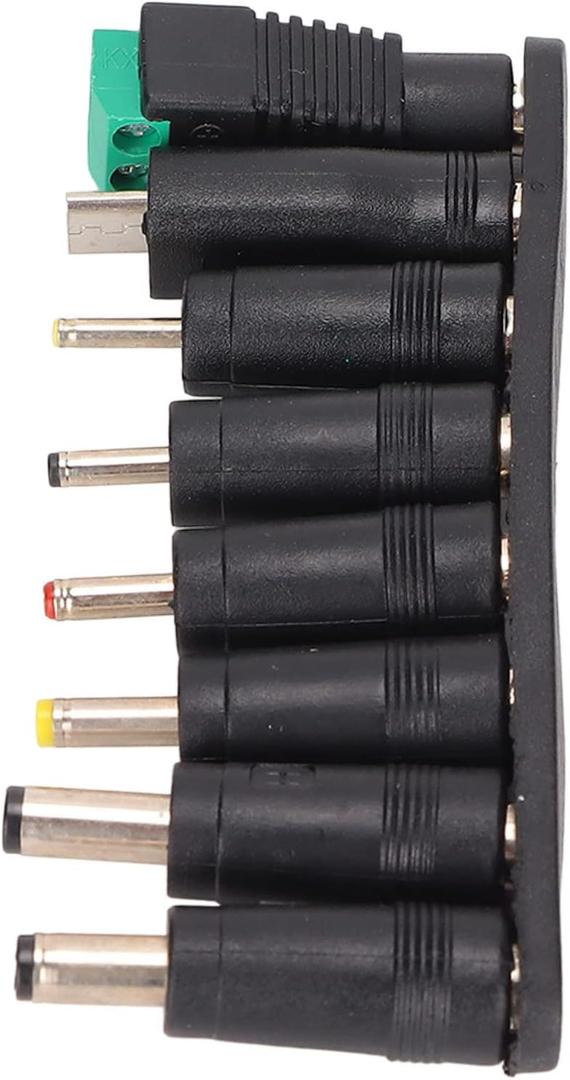 65W Power Adapter Portable Universal 8 Plug USB Power Adapter for Laptop LED Display Monitoring Equipment Power, Insulating Flame Retardant Material (US Plug)