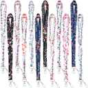 Motipuns 24 Pcs Christian Gift Bulk Bible Verse Lanyard for ID Badge Scripture Religious Keychain Mother Church Gift