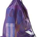 Sporti Swimming Equipment Bags, Mesh Drawstring Backpack,Swim Bag for Swimmers,Mesh Backpack for Beach (Royal Purple)
