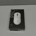 Logitech G PRO X SUPERLIGHT 2 Wireless Gaming Mouse, 60g Pro-Grade with 5 Programmable Buttons, 44k DPI Sensor, 8kHz Report Rate, USB-C Charging for PC/Mac - White