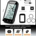 ROCKBROS Bike Computer Wireless Cycling Computers ANT+ Bluetooth Bicycle Computer Mini Speedometer Odometer Waterproof 2.9inch LCD Screen GPS/BDS/Galileo Position System