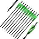 Crossbow Bolts Carbon Arrow 20 Inch Hunting Archery Bio Crossbow Arrows with Moon Nocks 100 Grain Removable Tips (Pack of 12)
