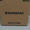 Aluminum Pans With Lids, BAKINGPAK 50PCS 4OZ Disposable Baking Cups Foil Ramekins Cupcake Liners Mini Cake Pans With Lids for New Year Party Birthday, Red and Green