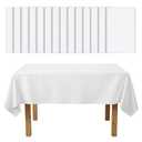 AOZUO 15 Pack White Paper Tablecloths for Rectangle Tables 55 x 108 Inch Premium Disposable Table Cloths with Plastic Backing for Wedding Birthday Party Banquet