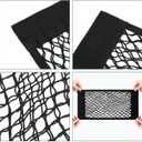 6 Pcs Mesh Cargo Net Universal Stretchable Elastic Rv Storage Netting with Adhesive Tape 4 Different Sizes Pocket Car Storage Net for Trunk Rv Boat Car Kitchen Cabinet Closet Home