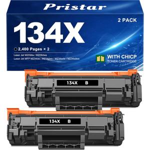 134X High Yield Toner Cartridge with Chip - 2-Pack Compatible for HP 134X/W1340X/134A, Compatible with HP Laser Jet M209dw M234dw M234sdw M234sdn, 2400 Pages per Cartridge