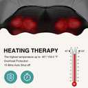 Nekteck Shiatsu Neck Massager with Heat for Pain Relief Deep Tissue, 2026 Upgraded 3D Back Shoulder Kneading Massage Pillow, Body Muscle Relaxation Tool Gifts for Him Her Mom Dad, Gray (NOT Cordless)