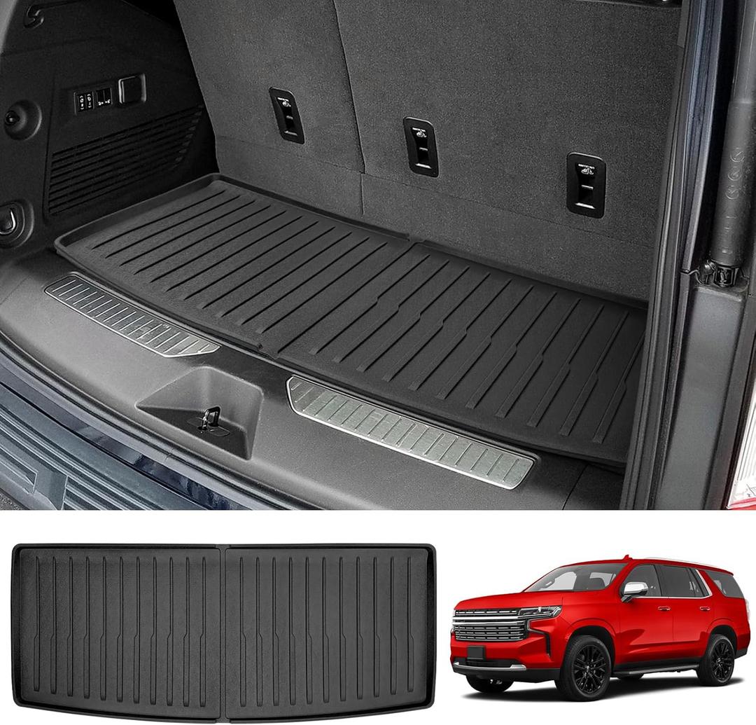 Cargo Mat Fit for 2022-2025 Chevy Tahoe/GMC Yukon Cargo Liner TPE Trunk Cover All Weather Trunk Mat for 2024 GMC Yukon/Chevrolet Tahoe Accessories(Cargo Liner)