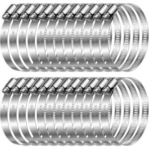 36 Pieces 3 Inch Stainless Steel Hose Clamps, Adjustable Worm Gear Drive Clamps with 72-95mm Range For Automotive Water Pipe, Plumbing, Fuel Line, and Ducting Applications