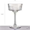 Pasabahce Vintage Coupe Glasses Set Of 4 - Exclusive Champagne, Cocktail, Martini, Wine Glasses - Long Stem Glassware - 8.8 oz - Perfect for Parties, Gifts, Housewarming, Weddings,Aniversary, Large