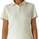 Women's Slim-Fit Polo Shirt - UV Protection, Moisture-Wicking, Stretchy Fabric for Golf & Daily Wear (M)