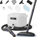 awasky Steam Cleaner: 1650W, Fast 50-Sec Heat-Up-21-Piece Kit Refill Anytime-No Cooling-Detachable Hose Steamer Mop for Home Use Car Bed Furniture Bathroom Tile Grout Floor Cleaning And More White