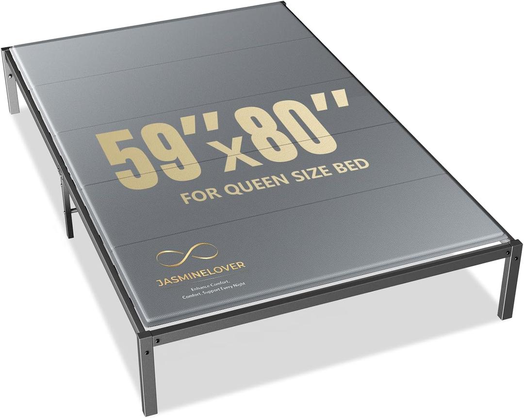 Bunkie Board Queen Size 59"x80" Bed Boards for Under Mattress - Heavy Duty Reinforced Wood Support Board with Anti-Sag Design, Fits Metal Frames/Platform Beds/Sleeper Sofas