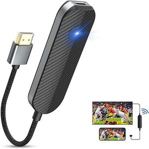 4K 1080P Wireless HDMI Display Adapter, WiFi Streaming Movies, Shows Receiver for iPhone, iPad, Android, Tablet, Laptop, Window to HDTV/Monitor/Projector, Compatible Miracast, Air Play, DLNA