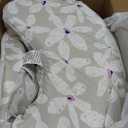 My Brest Friend Original Nursing Pillow Enhanced Ergonomics Essential Breastfeeding Pillow Support for Mom & Baby W/Convenient Side Pocket, Double Straps & Slipcover, Platinum Posies