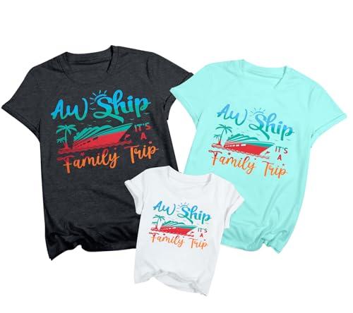 2026 Family Cruise Shirts Toddler It's A Family Trip Shirt Making Memories Together Cruise Ship Short Sleeve Tops, T120